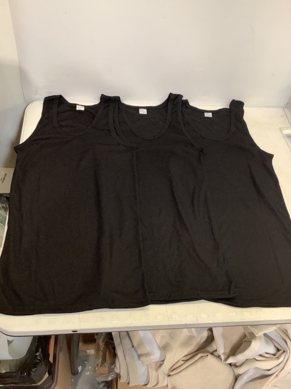 Photo 1 of Black Sleeveless Tank Top 3 Pack 