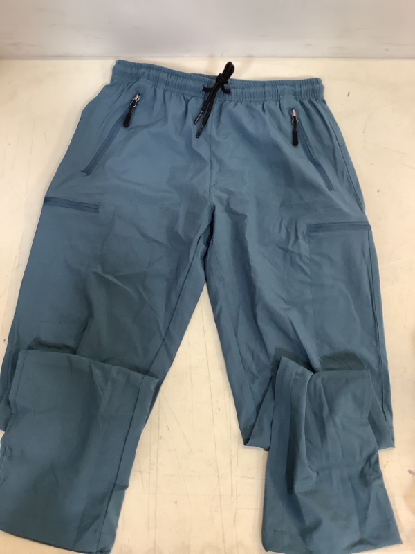 Photo 1 of SANTINY Womens Small Blue And Black Drawstring Joggers 