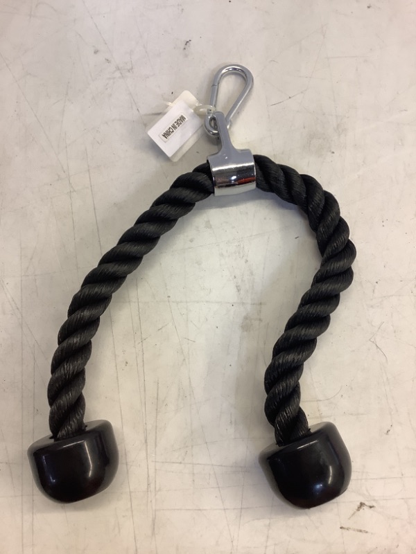 Photo 2 of Emoly Universal Tricep Rope Pull Down - 28 Inch Heavy Duty Nylon Rope, Easy to Grip & Non Slip Cable Attachment, Ideal for Professional Gyms Too
