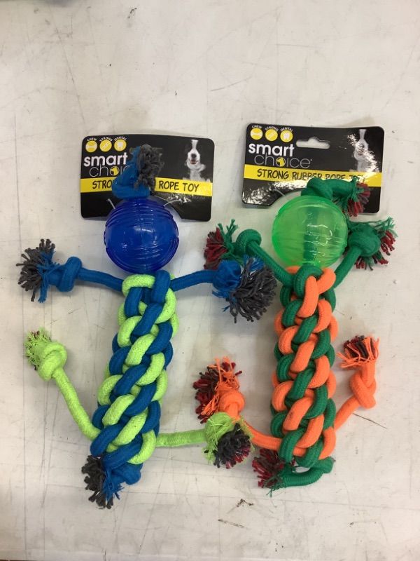 Photo 1 of Set of Two Large Dog Rope & Ball Toys 