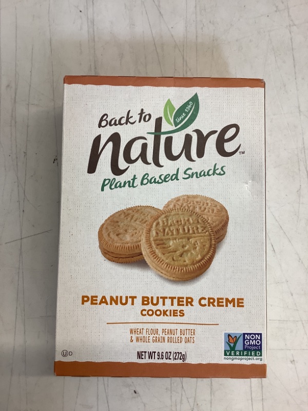 Photo 2 of Back to Nature Cookies, Non-GMO Peanut Butter Creme, 9.6 Ounce Peanut Butter Creme Cookies