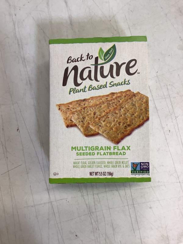 Photo 2 of Back to Nature Crackers, Non-GMO Multigrain Flax Seed, 5.5 Ounce 