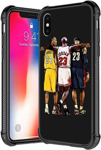 Photo 1 of iPhone XR Case,Basketball Player 43 Pattern Tempered Glass iPhone XR Cases for Boys Man,Soft TPU Bumper Design Anti-Scratch Shockproof Cover Compatible with iPhone XR