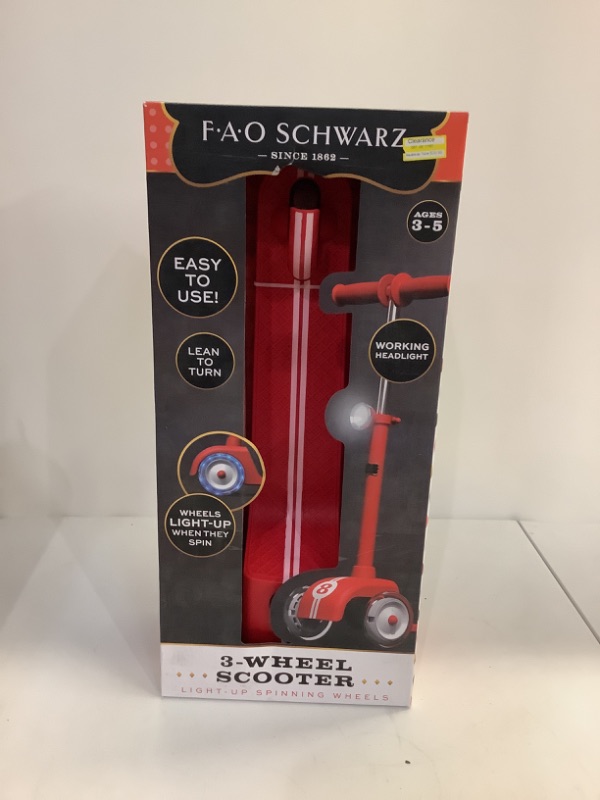 Photo 1 of FAO Schwarz 3-Wheel Scooter