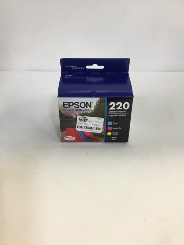 Photo 2 of Epson T220120-BCS DURABrite Ultra Black & Color Combo Pack Standard Capacity -Cartridge -Ink (WF-2760, WF-2750, WF-2660, WF-2650, WF-2630, XP-424, XP-420, XP-320),Black and Color Combo Pack Ink Black and Color Combo Pack Standard Packaging