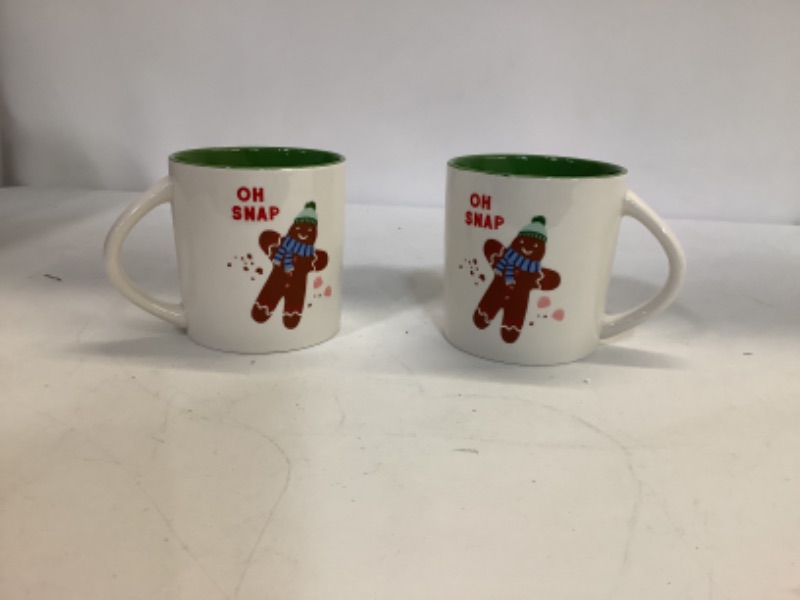 Photo 2 of 2PK Wondershop Holiday Gingerbread Mugs - "Oh Snap"
