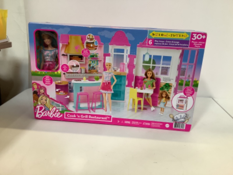 Photo 1 of Barbie Lifeguard Playset, Blonde Doll (12-in), Swim Outfit, Lifeguard Chair, Umbrella, Megaphone, Binoculars, 2 Flags, Dog Figure & More, Great Gift for Ages 3 & Up