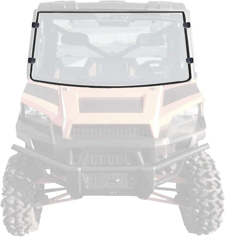Photo 1 of HJSIUTV Front Full Windshield Clear Scratch Resistant Windscreen Compatible with 2013-2020 Polaris Ranger Full Size XP 900 1000 Diesel Crew