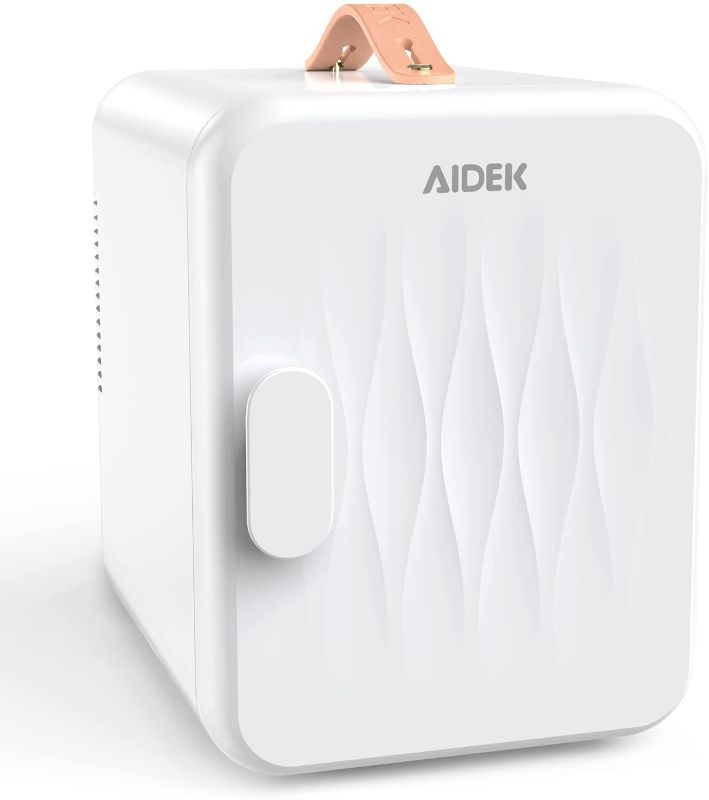 Photo 1 of Aidek Cosmetic Mini Fridge for Skin Care/Makeup, 4L Portable Beauty Fridges DIY Shelves for Bedroom, Dorm, Office, Small Refrigerator, AC/DC12v Car Cooler for Desktop and Travel