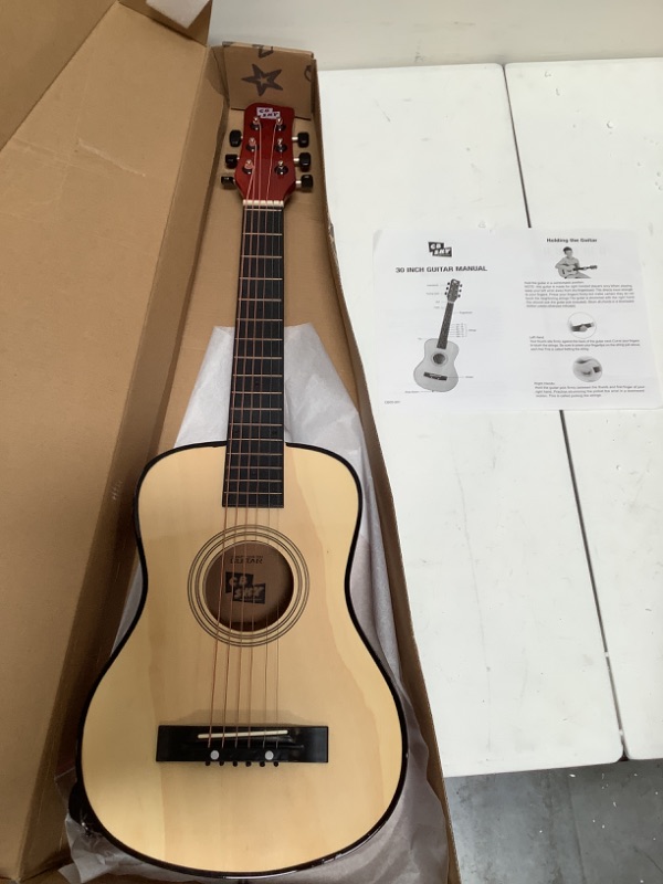 Photo 2 of CB SKY 30" Wooden Acoustic Guitar for Kids/Boys/Girls/Beginners/Guitar for age Natural