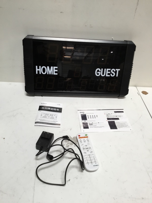 Photo 1 of GAN XIN Basketball Digital Scoreboard with Remote,Battery Powered Portable Tabletop Electronic Scoreboard with 75dB Buzzer,Countdown Timer & Score for Games