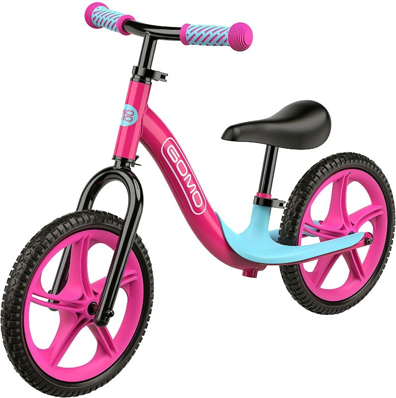 Photo 1 of GOMO Balance Bike - Toddler Training Bike for 18 Months, 2, 3, 4 and 5 Year Old Kids - Ultra Cool Colors Push Bikes for Toddlers/No Pedal Scooter Bicycle with Footrest