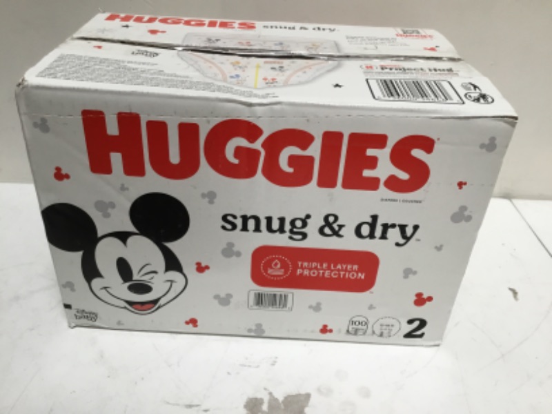 Photo 2 of Huggies Snug & Dry Baby Diapers, Size 2 (12-18 lbs), 100 Ct Size 2 (100 Count)