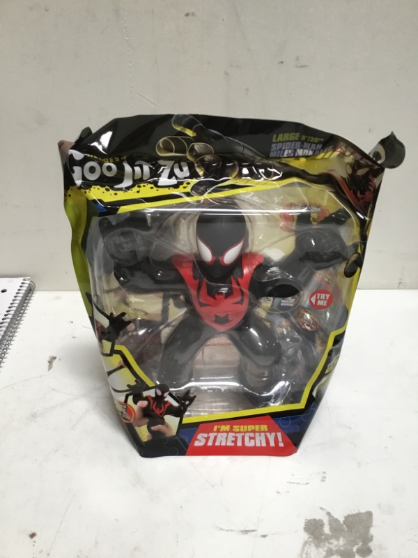 Photo 2 of Heroes of Goo Jit Zu Marvel Supagoo Hero Pack 8" Tall Super Stretchy Spider-Man Miles Morales Action Figure