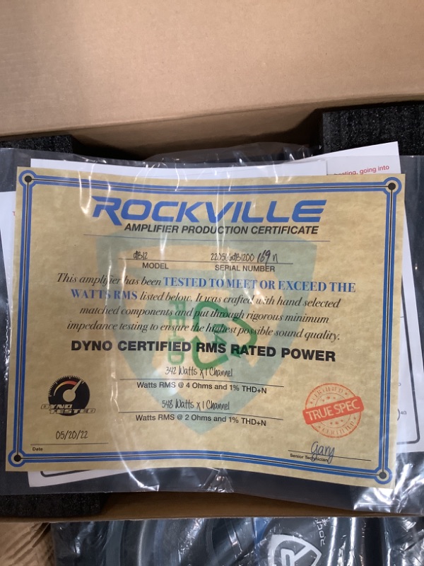 Photo 3 of Rockville Speaker & Subwoofer DK512 Package Dual 12'' 2800w K5 Car Subwoofer Enclosure+DB12 Amplifier & Nilight 50004R 120 Pcs/60 Pairs Quick Splice Wire Terminals T-Tap Self-Stripping with Nylon Fully Insulated Male