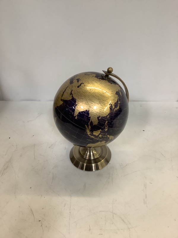 Photo 1 of Vintage Style Desktop Globe Blue & Gold 