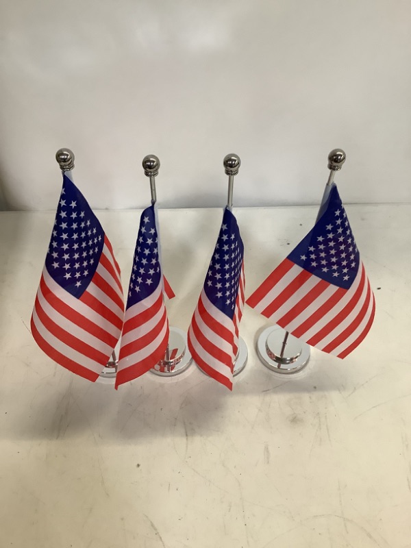 Photo 1 of Set of 4 American Flag, Fourth of July, Memorial, Veterans Decor 