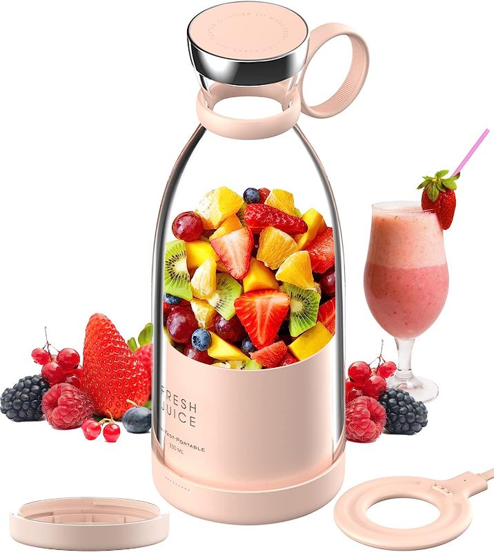 Photo 1 of OTPEIR Personal Size Blender, Portable Blender, Battery Powered USB Blender (Pink)