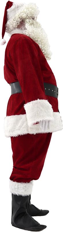 Photo 3 of  Men's Deluxe Santa Suit 11pc. Christmas Ultra Velvet Adult Santa Claus Costume SIZE XXL 