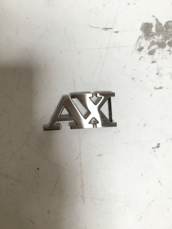 Photo 1 of 'AX' Silver  Belt Buckle