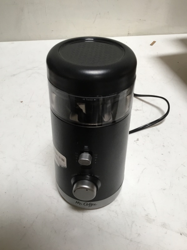 Photo 2 of **PARTS ONLY** Mr. Coffee Coffee Grinder, Automatic Grinder with 5 Presets, 12 Cup Capacity, Black