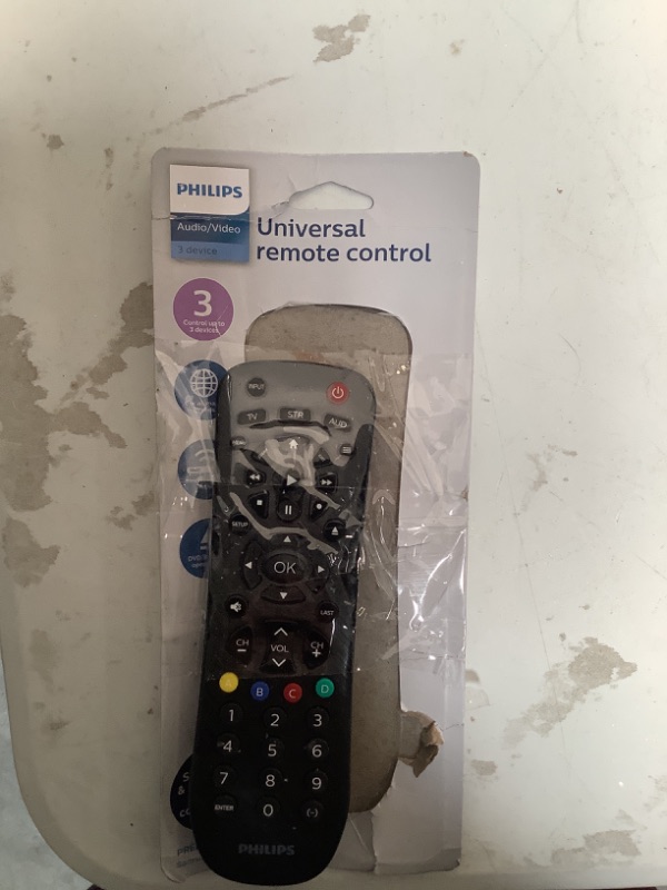 Photo 2 of Philips 3 Device Universal Remote Control - Brushed Black