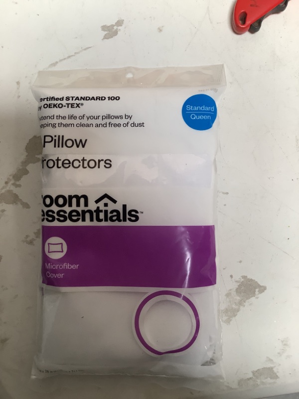 Photo 2 of Room Essentials 2 Pack Pillow Protector - White (Standard)