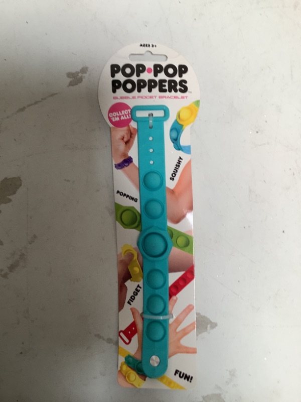 Photo 1 of Push Pop Fidget Toy 6-Button Bracelet - Blue 