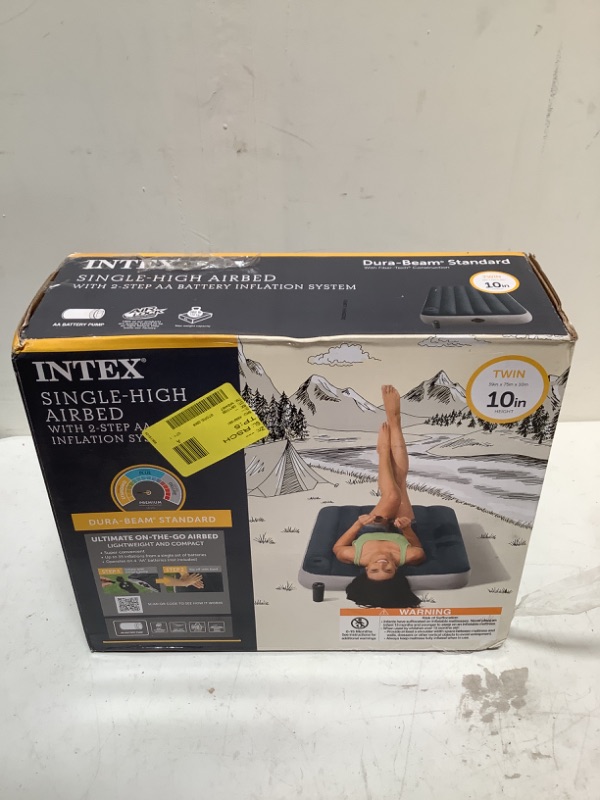 Photo 2 of Intex Premium Durabeam 10 Twin Air Mattress with Internal Battery Pump