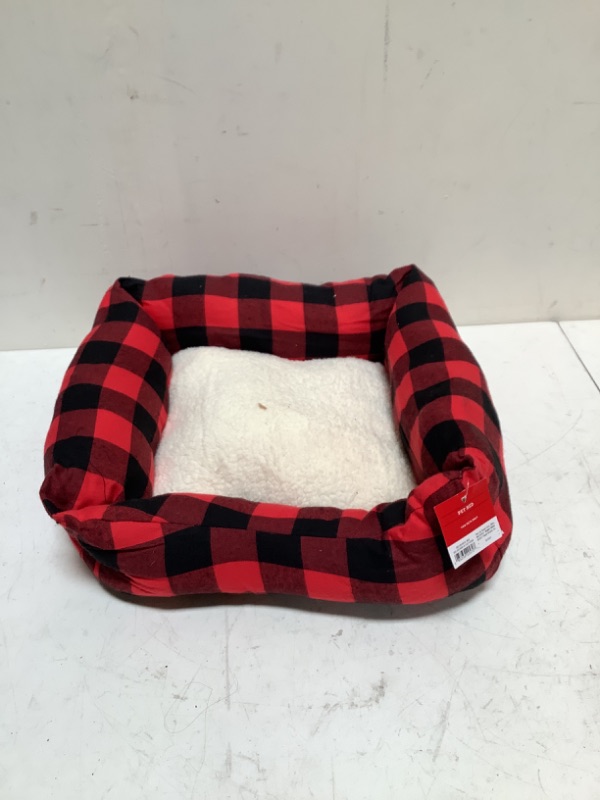 Photo 2 of Sherpa Classic Buffalo Check Cuddler Dog Bed - S - Wondershop