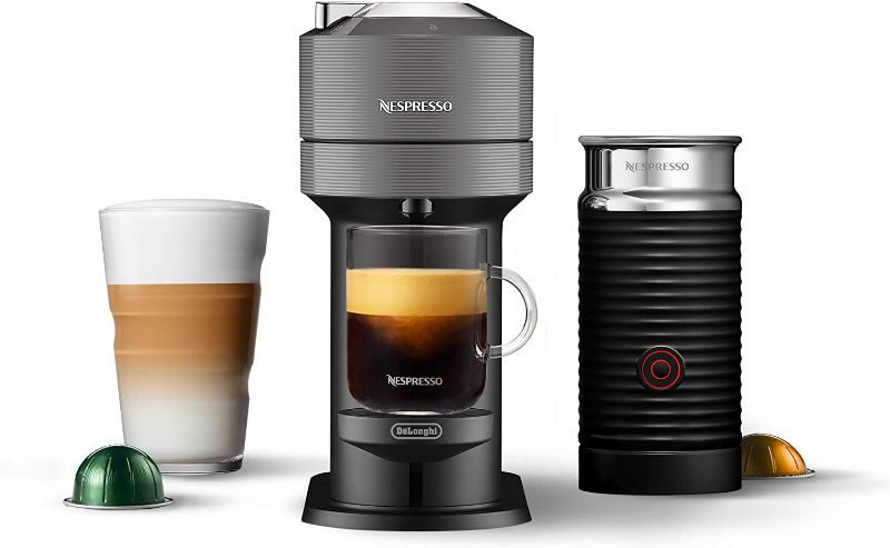 Photo 1 of Nespresso Vertuo Next Coffee and Espresso Machine by De'Longhi with Milk Frother, 8 ounces, Dark Grey