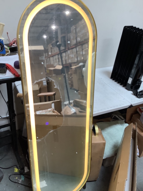 Photo 1 of Round Full Length LED European Style Mirror With Stand 