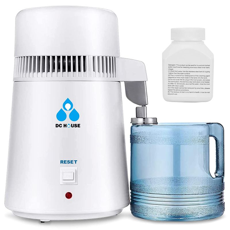 Photo 1 of DC HOUSE 1 Gallon Water Distiller Machine, 750W Distilling Pure Water for Home Countertop Table Desktop, 4L Distilled Water Making Machine to Make Clean Water for Home