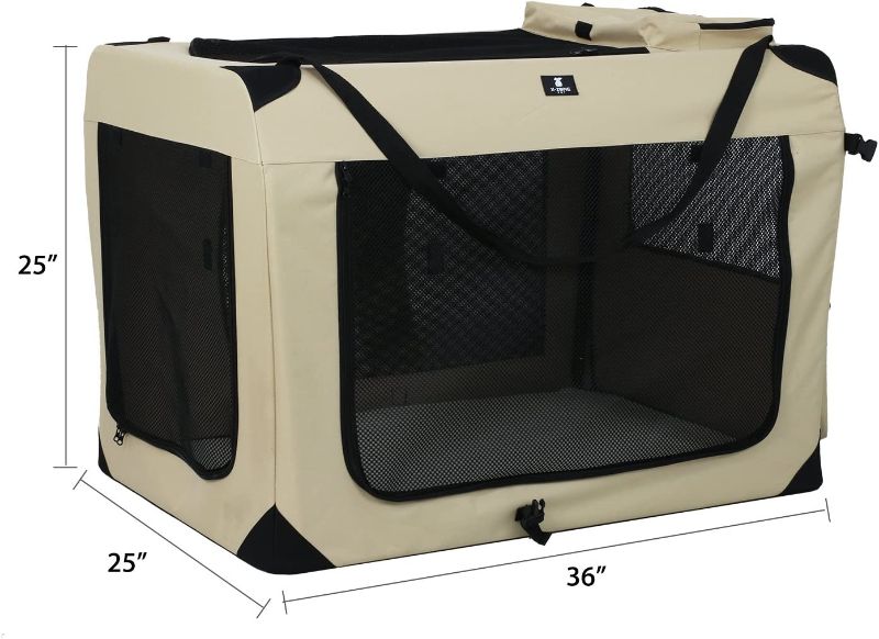 Photo 2 of X-ZONE PET 3-Door Folding Soft Dog Crate, Indoor & Outdoor Pet Home 36in