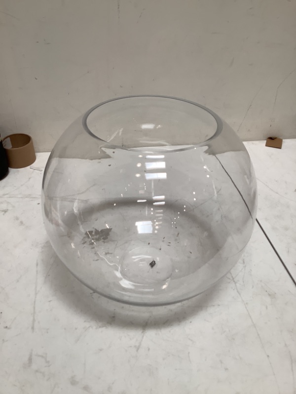 Photo 2 of WGV Large Bowl Glass Vase, Diameter 9", Height 8", (Multiple Sizes Choices) Clear Round Bubble Vase Jar, Floral Planter Terrarium for Wedding Event Home Decor, 1 Piece