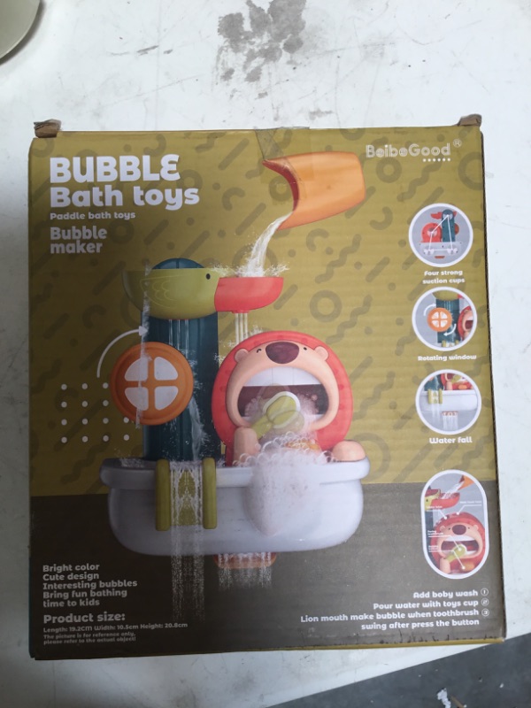 Photo 4 of KidStation - Bath Toy Set  -- [Lion Bathtub Toy with Bubble Foam Maker] 