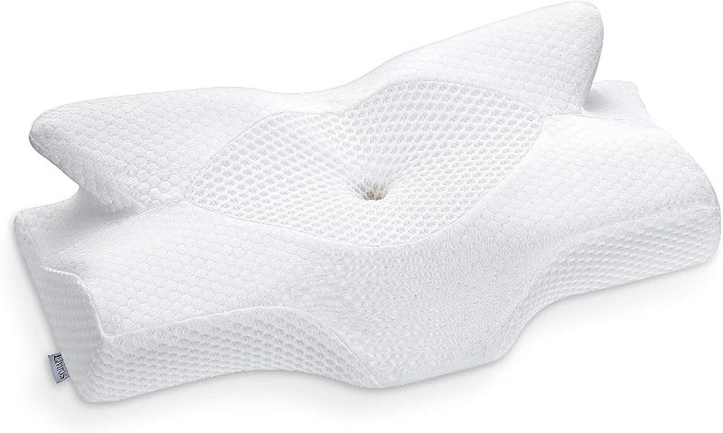 Photo 1 of Elviros Cervical Memory Foam Pillow, Contour Pillows for Neck and Shoulder Pain, Ergonomic Orthopedic Sleeping Neck Contoured Support Pillow for Side Sleepers, Back and Stomach Sleepers