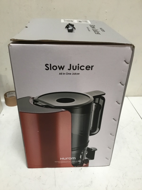 Photo 3 of Hurom H-200 Easy Clean Electronic Juicer Machine (Silver) - Self Feeding Slow Juicer w Big Mouth Hopper to Fit Whole Fruits & Vegetables - Healthy Living - Rinse Clean No Scrub BPA Free Easy Assembly