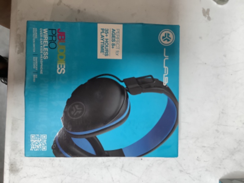 Photo 2 of JLab JBuddies Pro Over-Ear Bluetooth Wireless Kids&#39; Headphones - Black/Blue