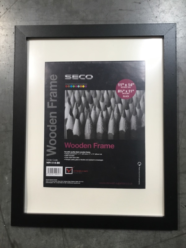 Photo 2 of SECO Back Loading Wooden Black 11x14" Frame (WP1114B-K)