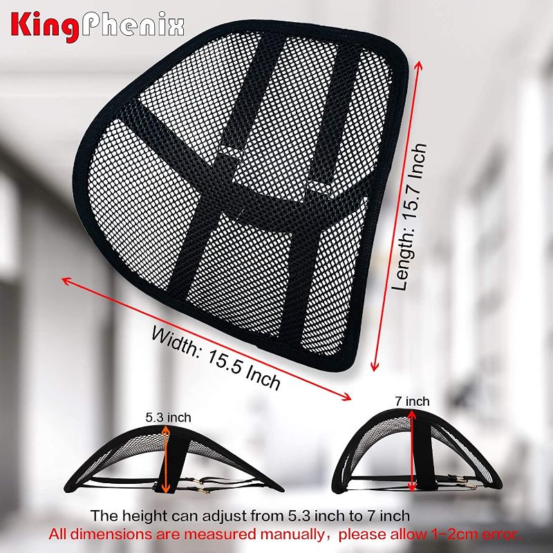 Photo 2 of kingphenix Lumbar Support (2 Pack) with Breathable Mesh, Suit for Car, Office Chairking phenix Lumbar Support (2 Pack) with Breathable Mesh, Suit for Car, Office Chair