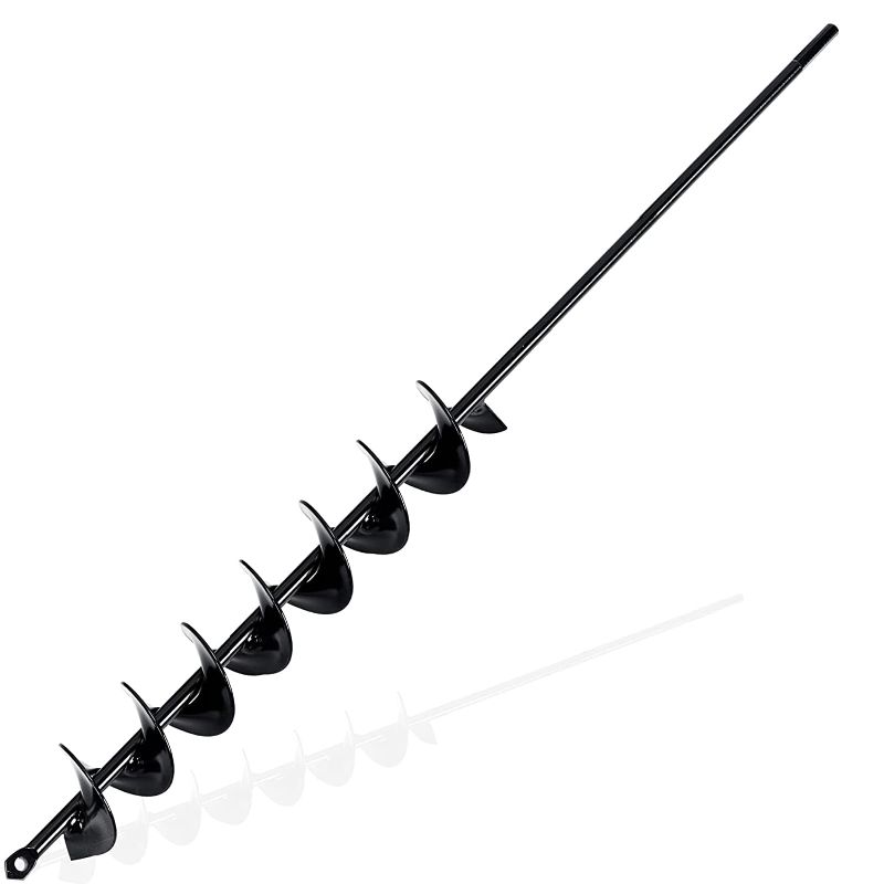 Photo 1 of 32" x 2" Extended Length Auger Drill Bit for Planting Bulb Flower & Bedding, Garden Plant Auger, No Need to Squat, Post Hole Digger for 3/8" Hex Drive Drill, Earth Auger Bulb Planter Tool