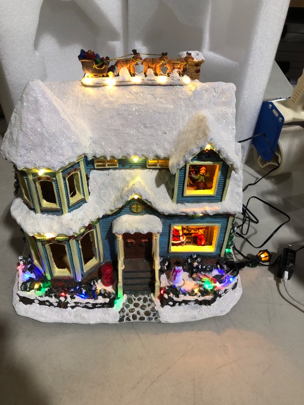 Photo 6 of **USED** SEE PICTURE FOR SMALL DAMAGED** Lights4fun, Inc. Christmas Village House Pre-Lit Multicolored 