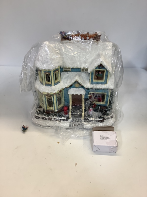 Photo 2 of **USED** SEE PICTURE FOR SMALL DAMAGED** Lights4fun, Inc. Christmas Village House Pre-Lit Multicolored 