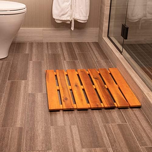 Photo 1 of 
Villa Acacia Wooden Bath Mats -23 x 23 Inch Acacia Wood Indoor or Outdoor Shower Mats - Slated Platform Wood Shower Mat for Floor? 