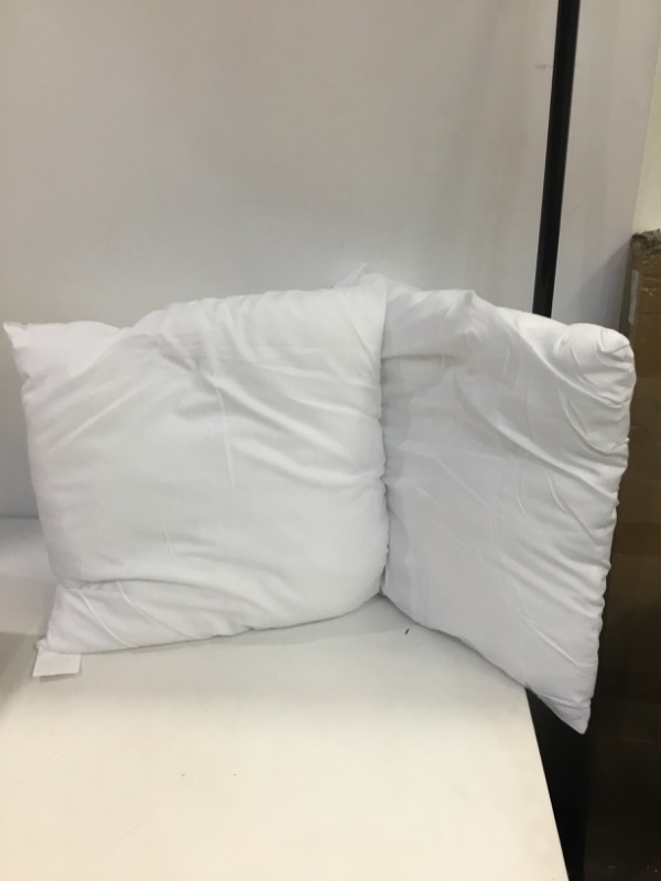 Photo 3 of 
EDOW Throw Pillow Insert, Set of 2 Down Alternative Polyester Square Form Decorative Pillow, Cushion,Sham Stuffer. (White, 18x18)