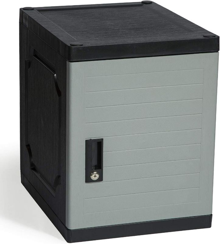 Photo 1 of Jink Locker - Lockable Storage Cabinet with Keys, 19” - Great Locking Storage Box Solution for Home, Garage, Office or Outdoor (Gray)