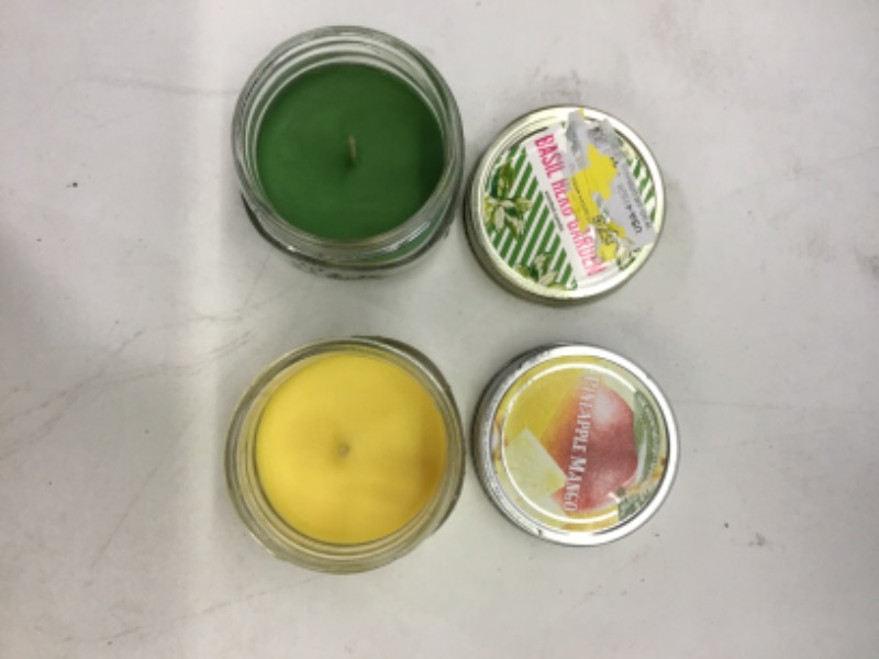 Photo 3 of Old Williamsburgh Candle Pack of 2, Pineapple Mango/Basil Herb Garden 