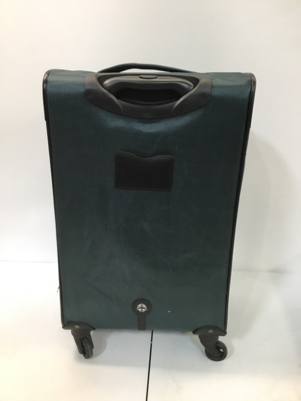 Photo 3 of Skyline Softside Carry On Spinner Suitcase, Teal 