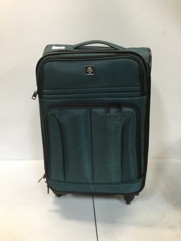 Photo 2 of Skyline Softside Carry On Spinner Suitcase, Teal 